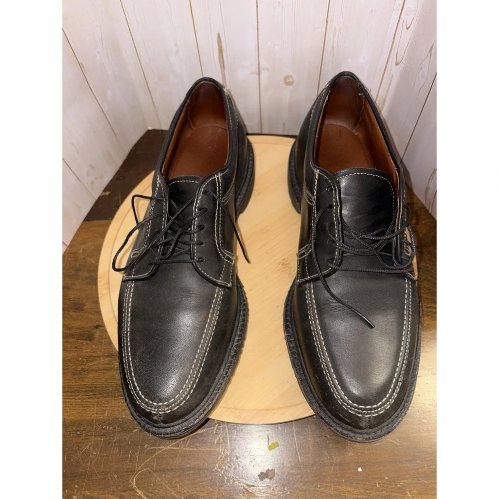 Allen Edmonds Wilbert‎ Men Size 8.5 E Black Leather Split Toe Derby Shoes USA